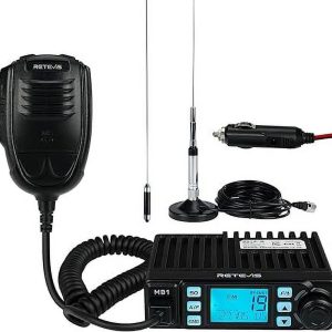MB1 CB Radio[with CB Antenna], AM/FM CB Mobile Radio Bundle with Coaxial Cable, 40 Channel Base Station, Noise