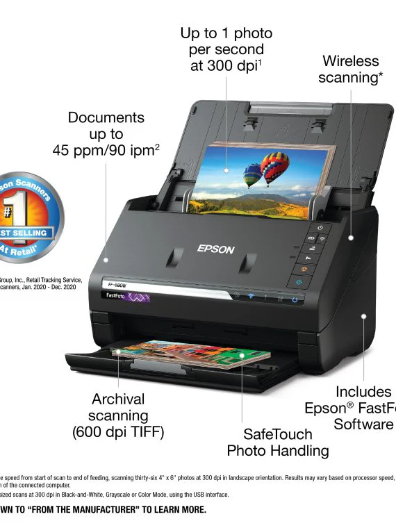 2025 FastFoto FF-680W Wireless High-speed Photo Scanning System – Black - Image 4