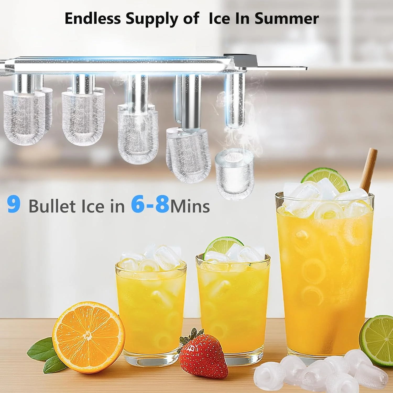 Top Loading Water Dispenser with Ice Maker, Hot & Cold, 5 Gallon, Child Lock, Black - Image 5