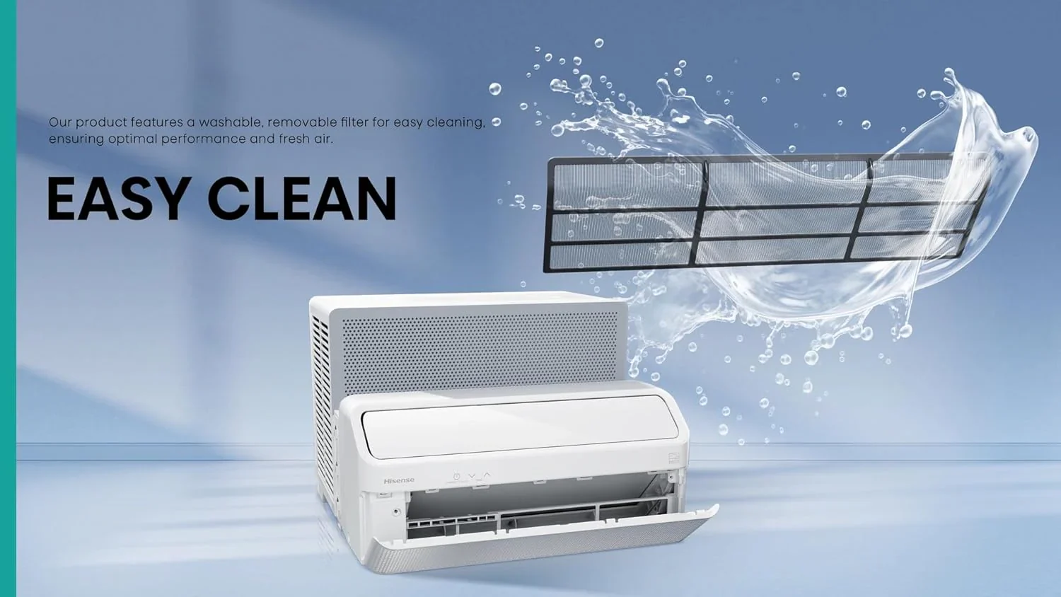 Hisense 8,000 BTU Smart Inverter Window Air Conditioner Easy Install Bracket - Image 9