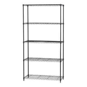 5 Shelf Wire Storage Unit | silver