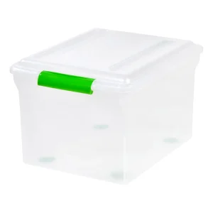 Letter and Legal Store and Slide File Box | Clear/Green