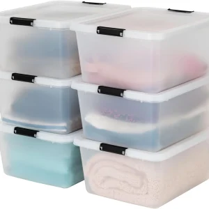 18 Quart Craft Storage Bins with Latching Lids (6-pack)