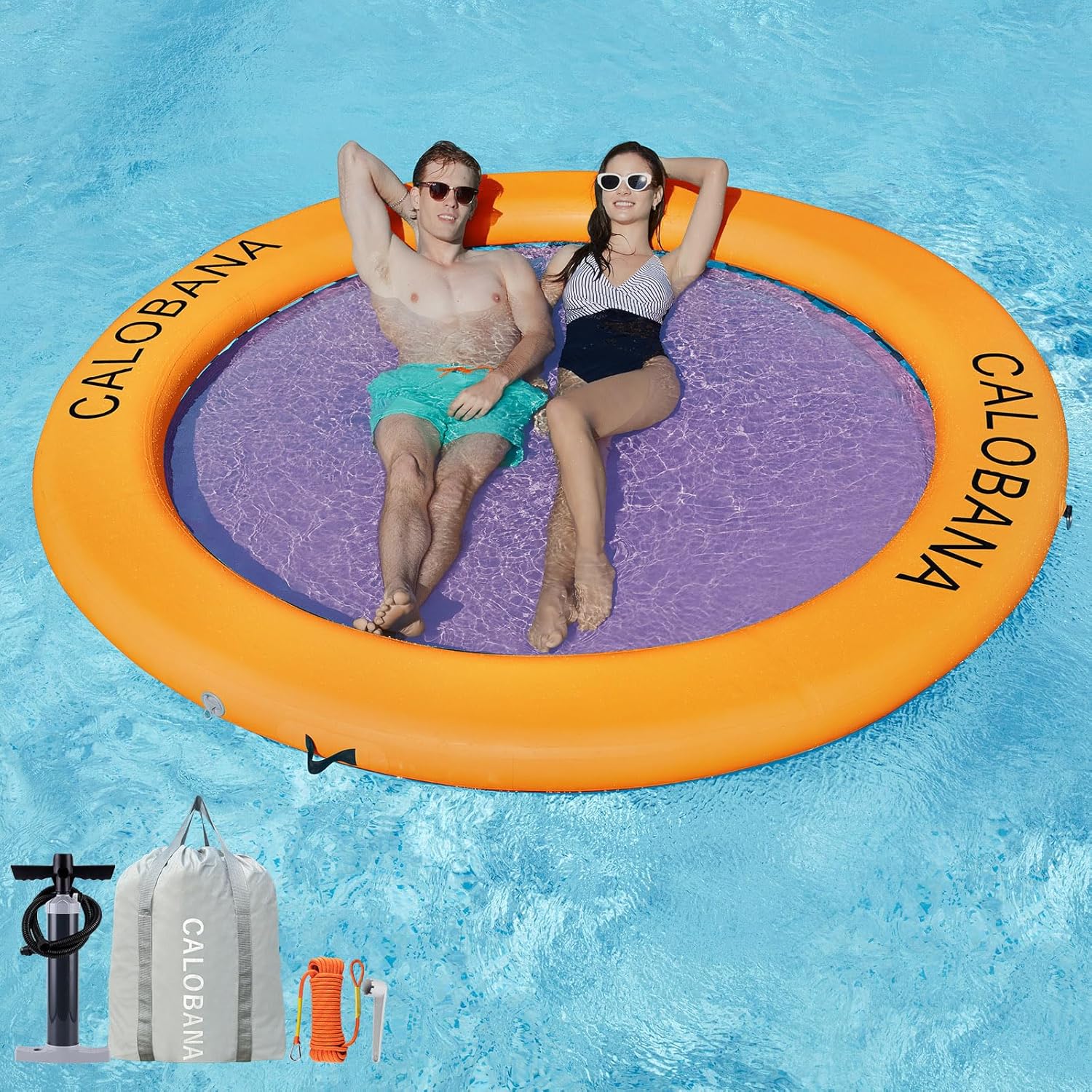 Round Floating Ring Hammock - Heavy Duty Inflatable Raft - Image 7