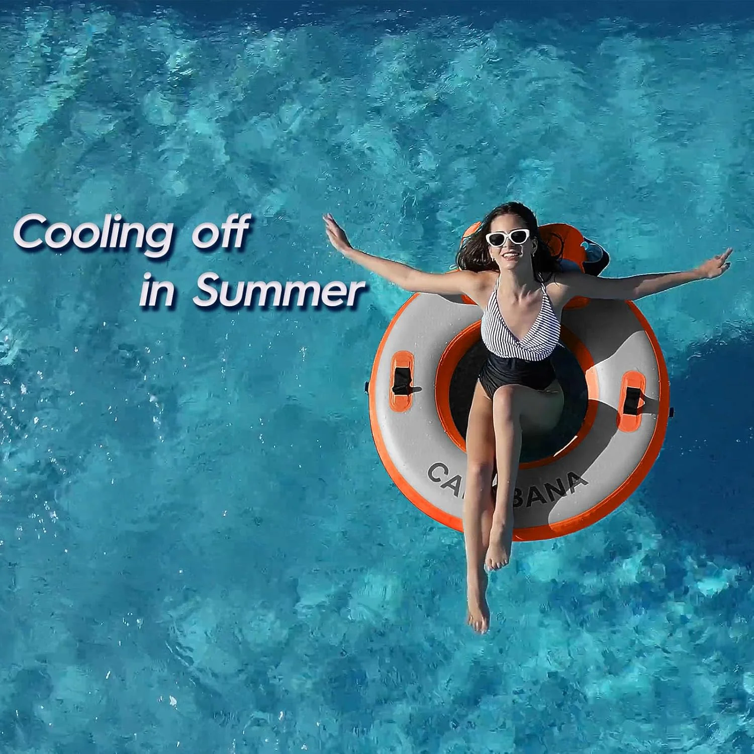 Round Floating Ring Hammock - Heavy Duty Inflatable Raft - Image 25