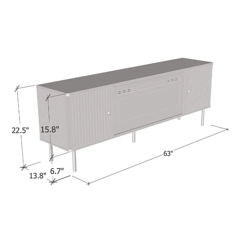 Camelia 63-Inch Electric Fireplace TV Stand - Image 8