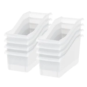Connecting Book Bin, 8 Pack, Clear