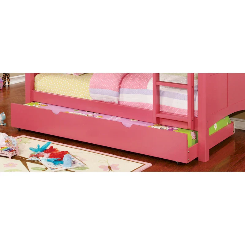 Furniture of America Pice Modern Twin Solid Wood Trundle Bed - Image 7