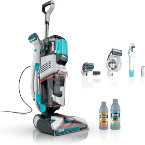 Shark CarpetXpert EX201 Carpet Cleaner, Cyan – Deep Cleaning with StainStriker, Perfect for Pets, Includes Spot & Stain Remover Tools