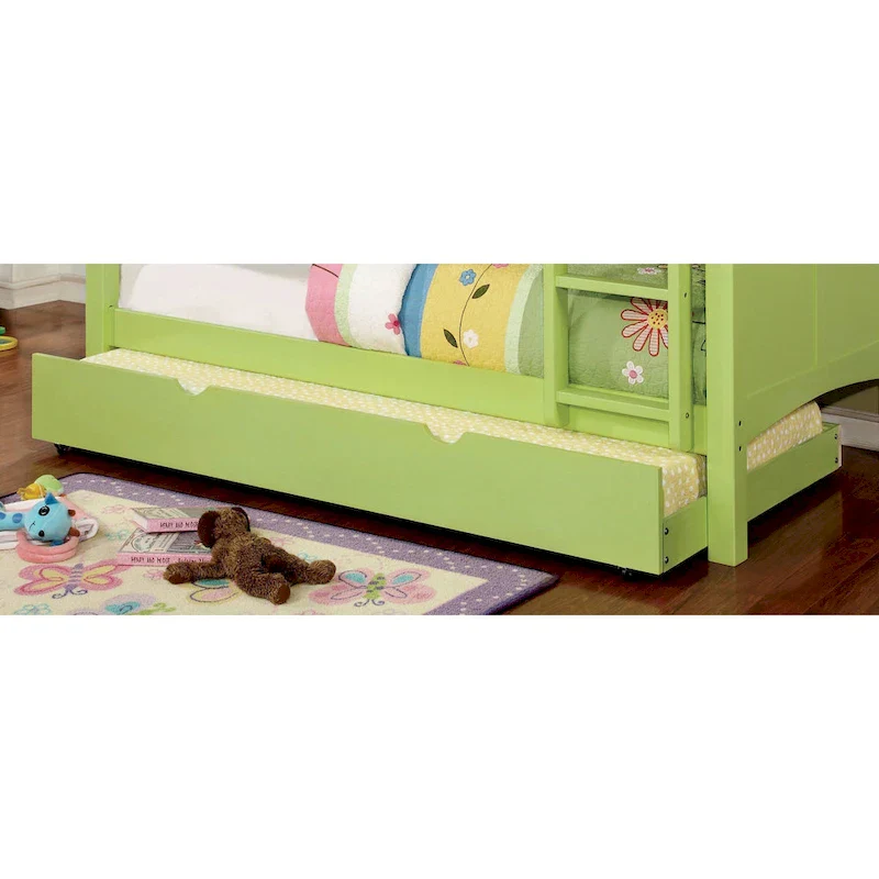 Furniture of America Pice Modern Twin Solid Wood Trundle Bed - Image 8