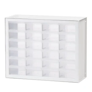 Drawer Parts Cabinet - 24 Drawer | White