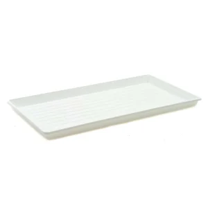 1020 Microgreen Trays - Shallow Extra Strength Colors | White / 1 Tray / No Holes
