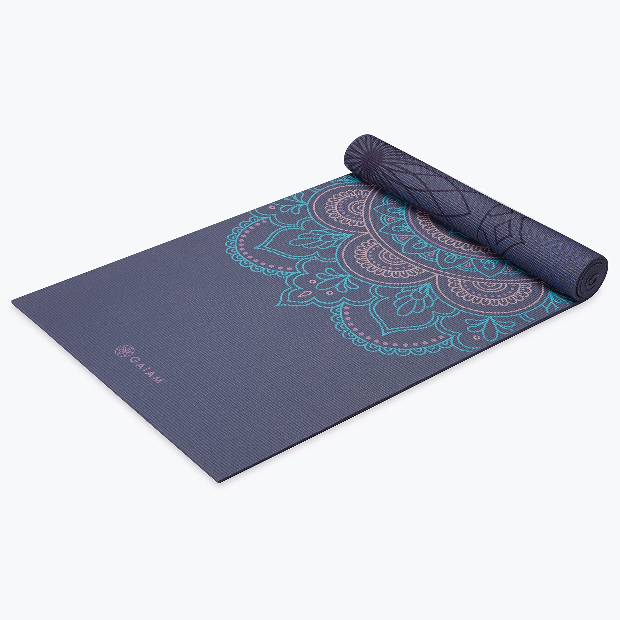 Premium Reversible Purple Illusion Yoga Mat (6mm) - Image 3