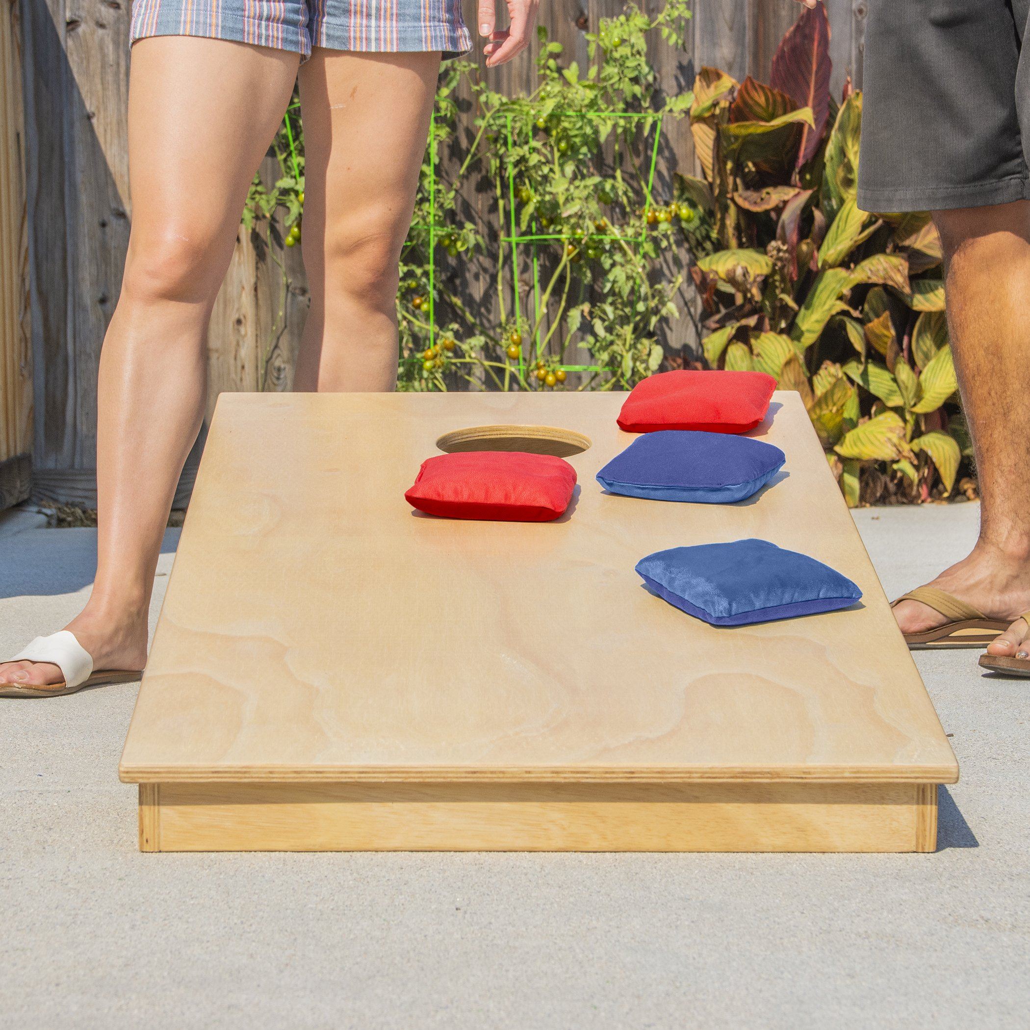 Dual Sided Side & Stop Cornhole Bean Bag, 8-pk | Red Blue - Image 3