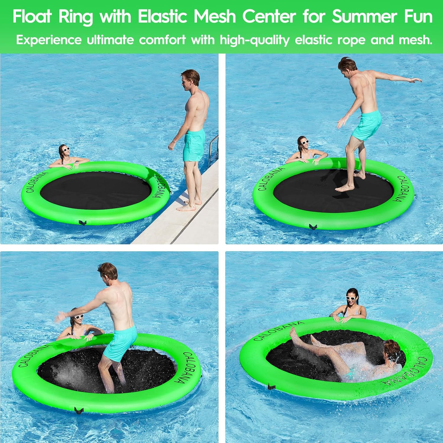 Round Floating Ring Hammock - Heavy Duty Inflatable Raft - Image 44