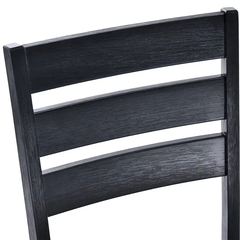Set of 4 Slat Back Wooden Dining Chairs - Image 19