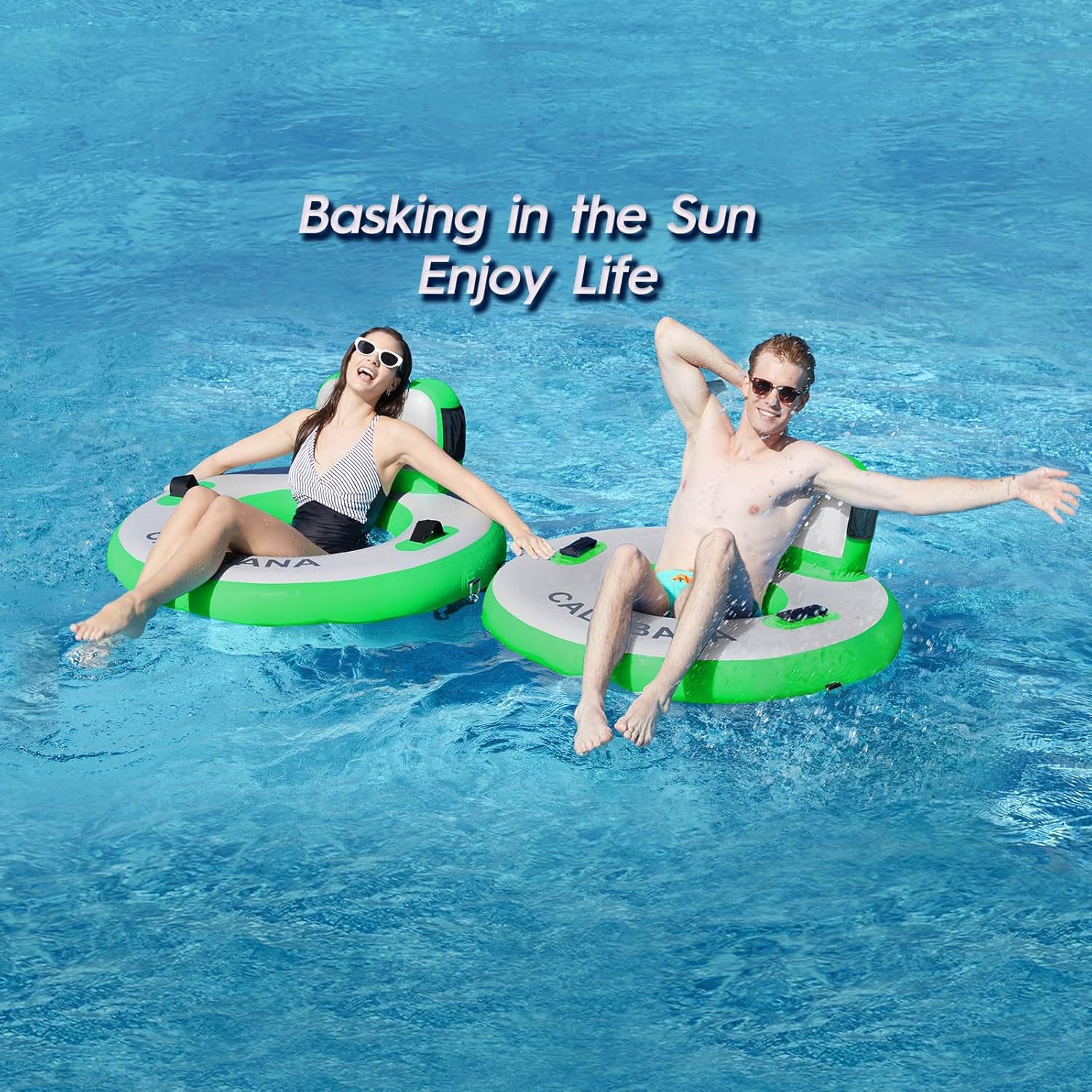 Round Floating Ring Hammock - Heavy Duty Inflatable Raft - Image 95