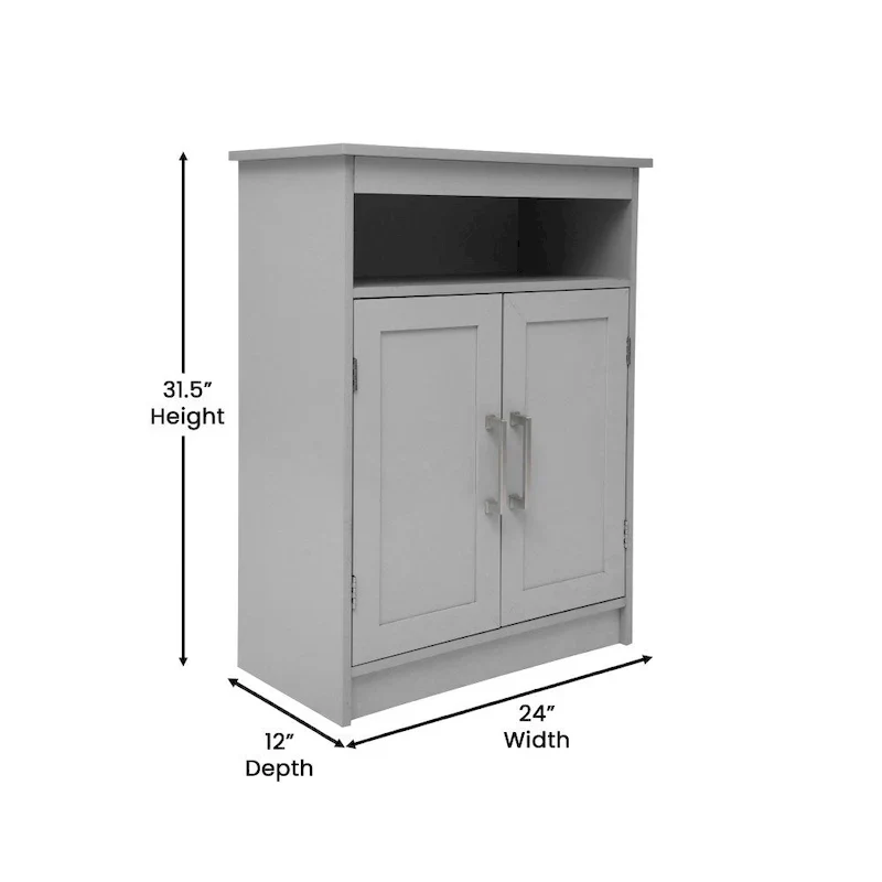 Magnetic Closure Floor Cabinet Organizer with Shelves - Image 8