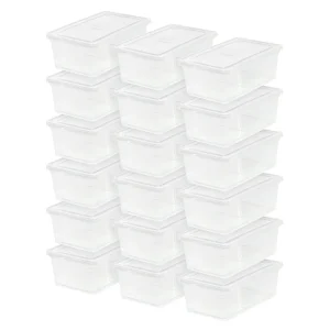 Clear Non-Latching Box 18 Pack - 6 QT