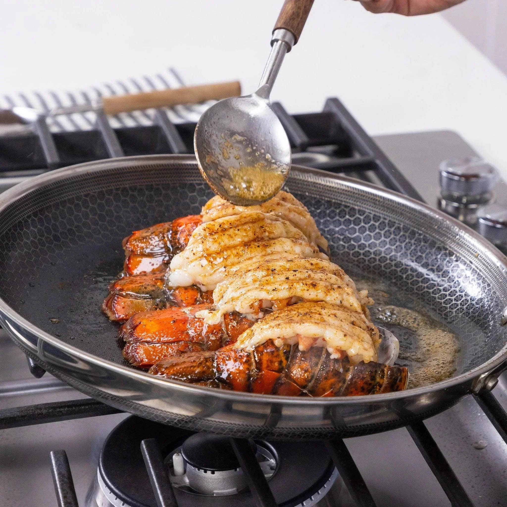 HexClad 6 Piece Hybrid Stainless Steel Cookware Pan Set - Image 5