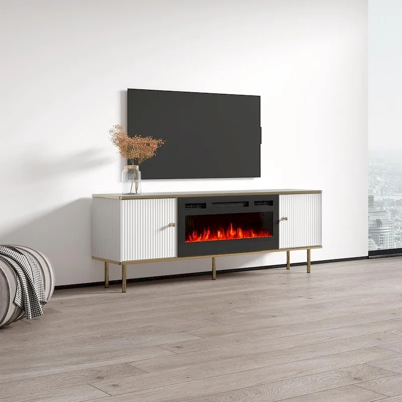 Camelia 63-Inch Electric Fireplace TV Stand - Image 11