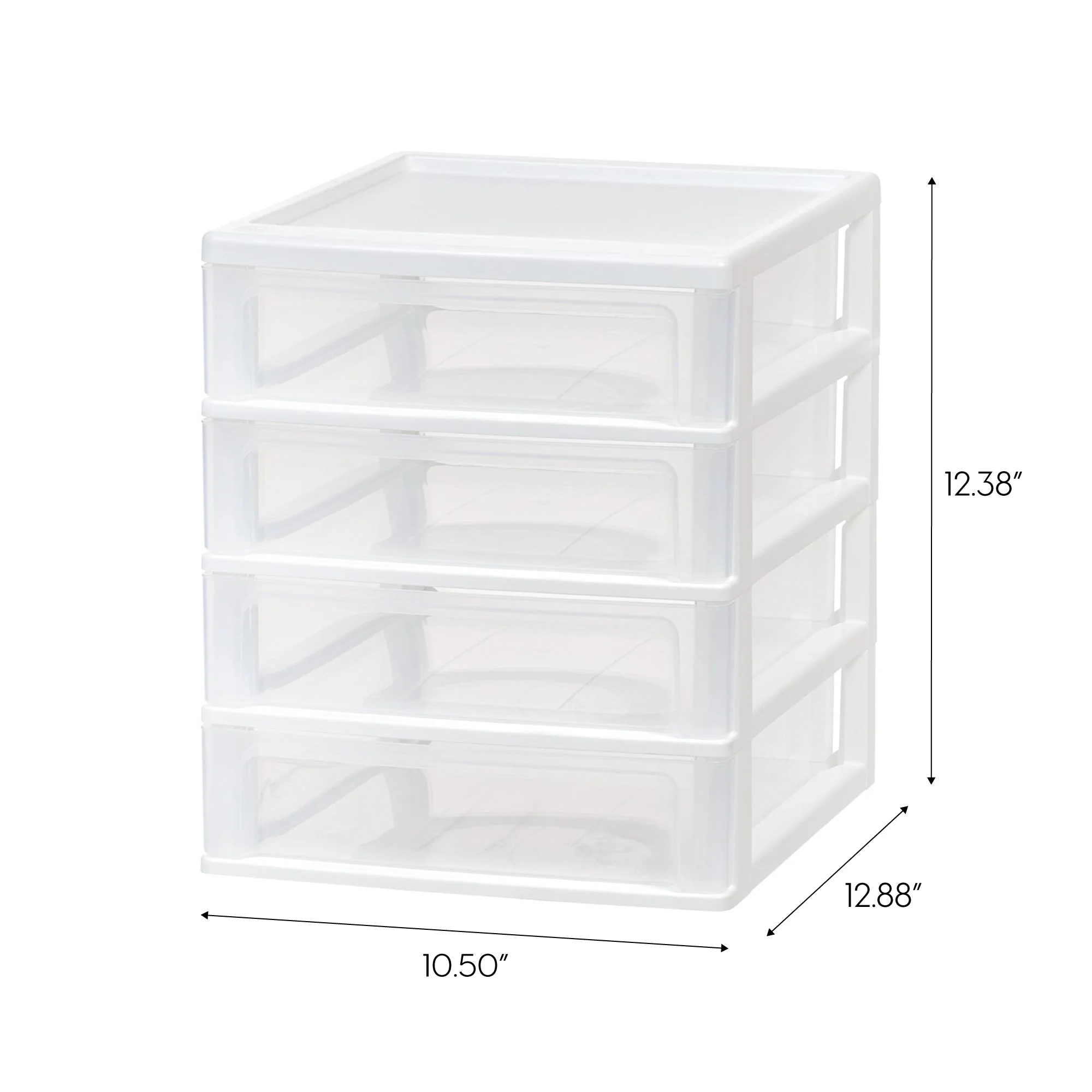 4-Drawer Desktop-Organizer Plastic-Drawer Office-Supplies File-Holder - Image 2