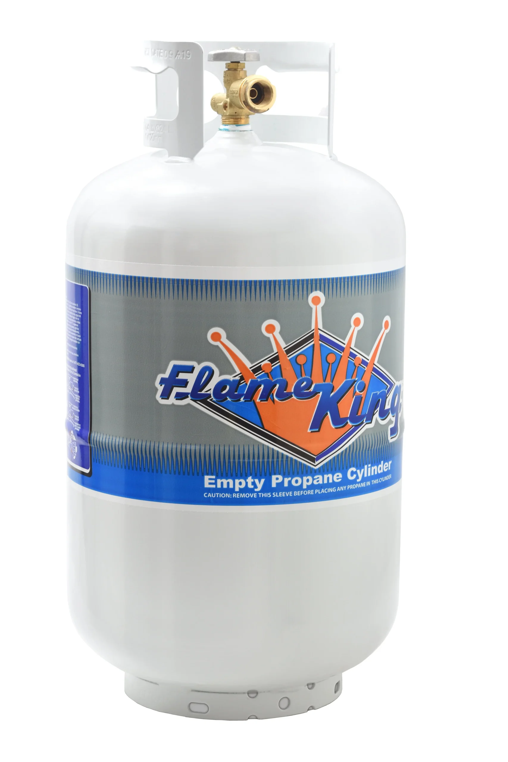 Flame King 30 lb LP Cylinder Propane Tank with Type 1 Overfill Protection Device Valve (Ships Empty) - Image 2