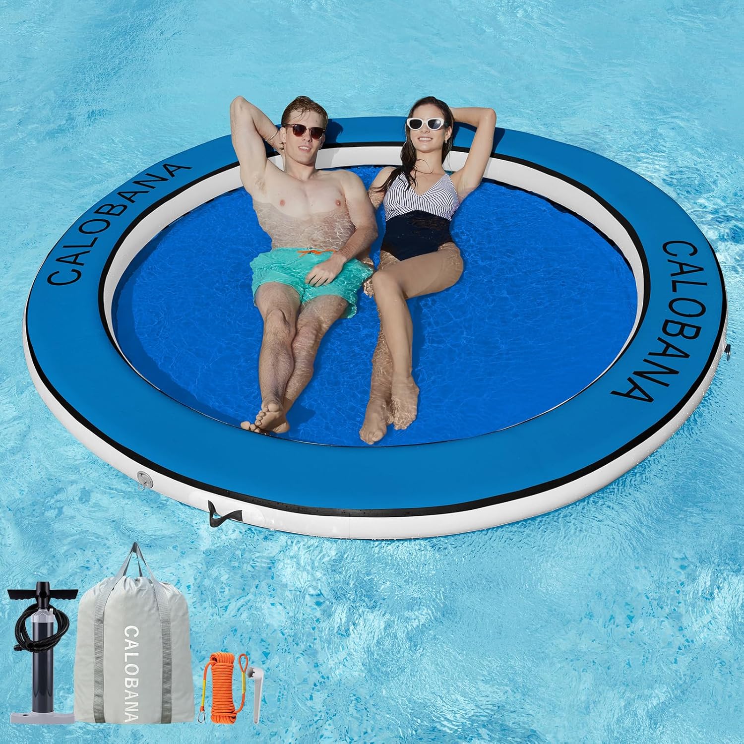 Round Floating Ring Hammock - Heavy Duty Inflatable Raft - Image 12