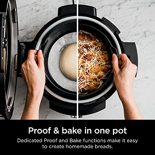 Ninja OL701 Foodi 14 in 1 SMART XL 8 Qt. Pressure Cooker Steam Fryer with SmartLid & Thermometer Auto Steam Release, that Air Fries, Proofs & More, 3 Layer Capacity, 5 Qt. Crisp Basket, Silver/Black - Image 2