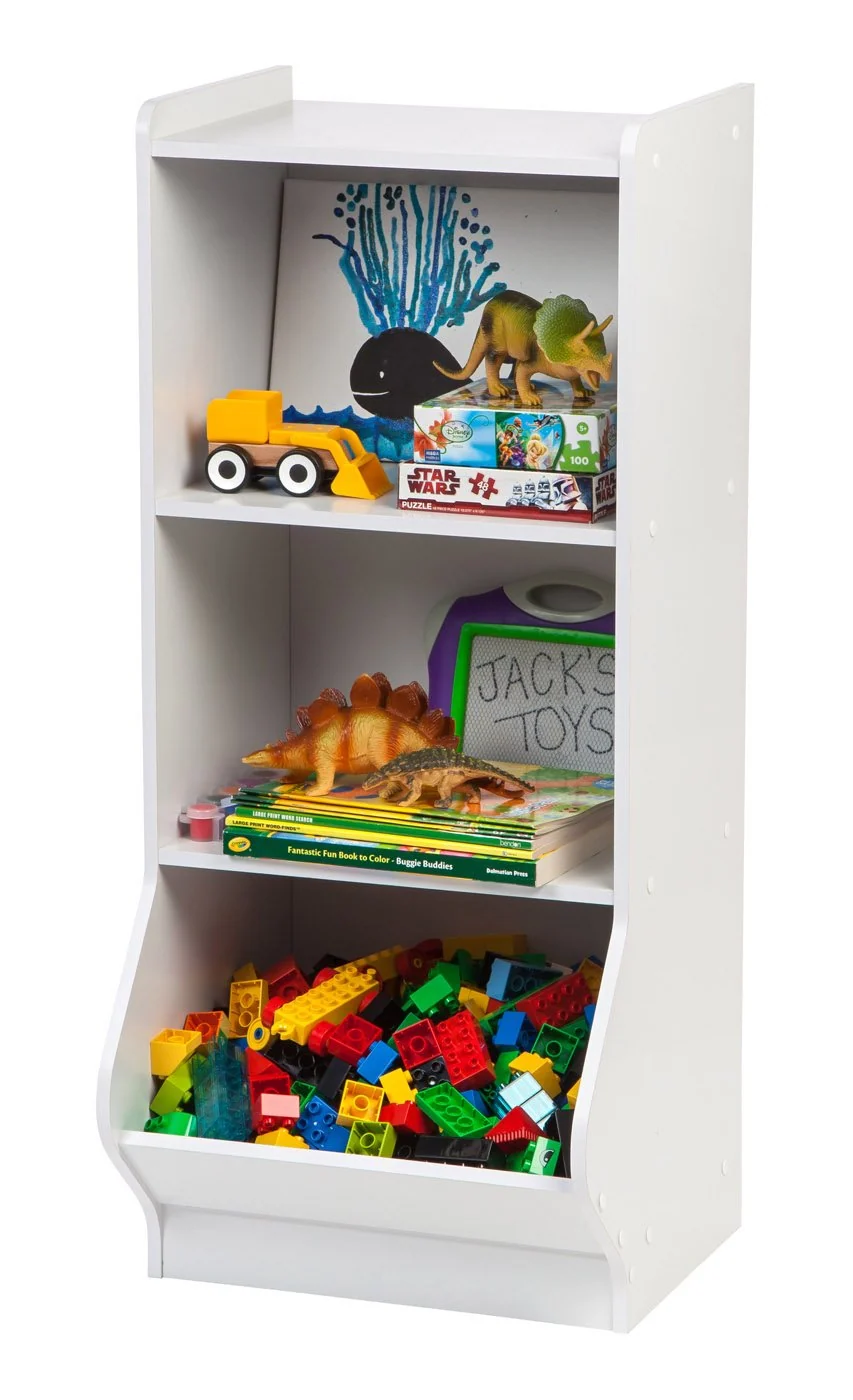 Storage and Organizer Shelf with Footboard - 3 Tier | Pink - Image 3