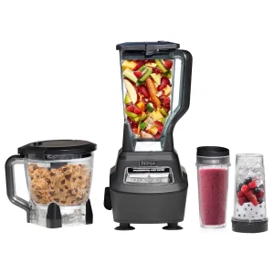 1500W, 4 Functions for Smoothies, Processing, Dough, Drinks & More, with 72 oz.* Blender Pitcher, 64 oz. Processor Bowl, (2) 16 oz. To Go Cups & (2) Lids, Black