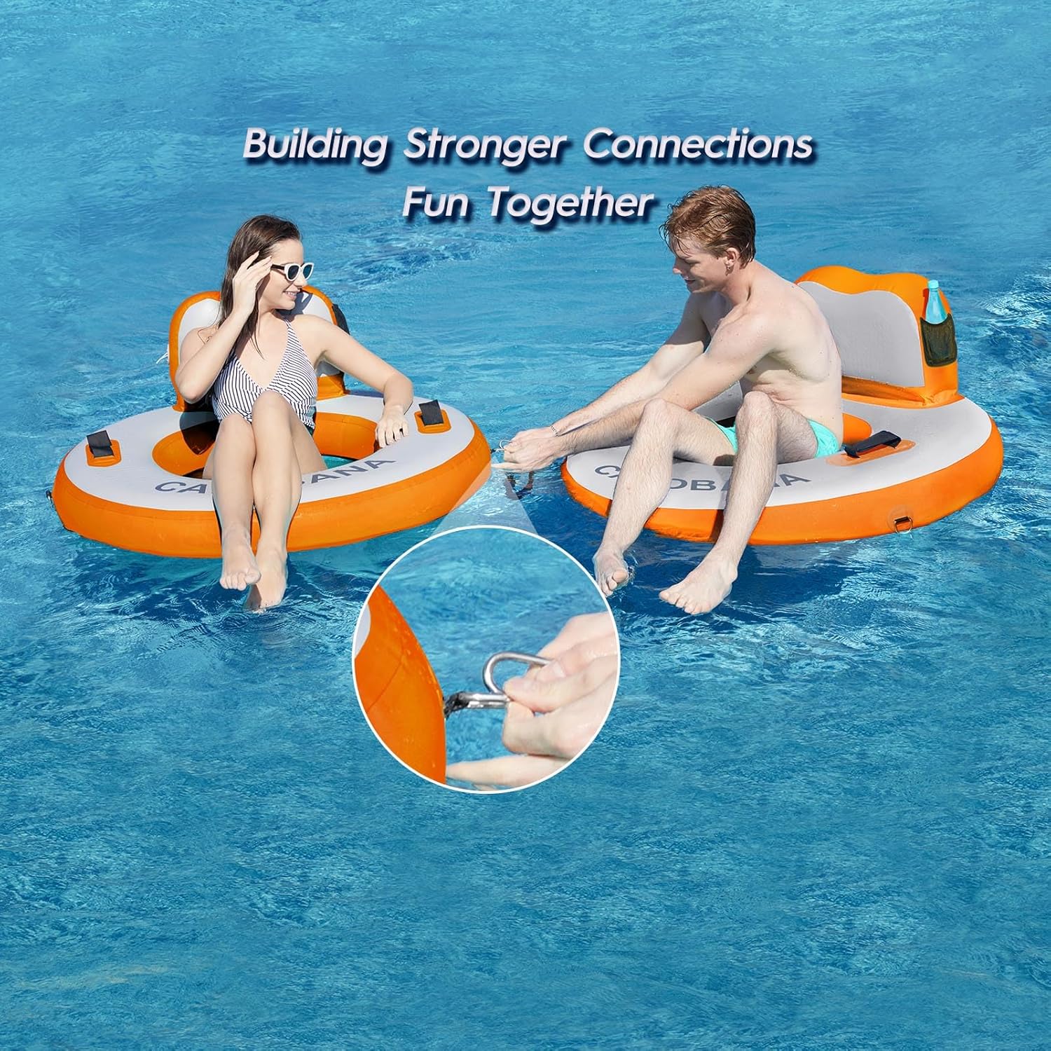 Round Floating Ring Hammock - Heavy Duty Inflatable Raft - Image 27