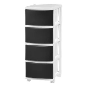 4 Slim Drawer Storage | Black