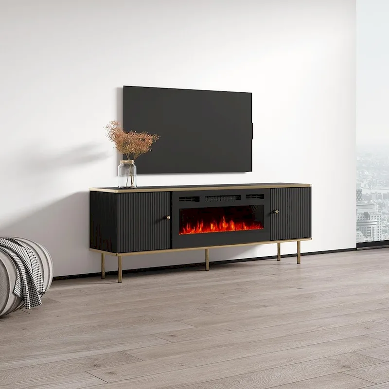 Camelia 63-Inch Electric Fireplace TV Stand - Image 5