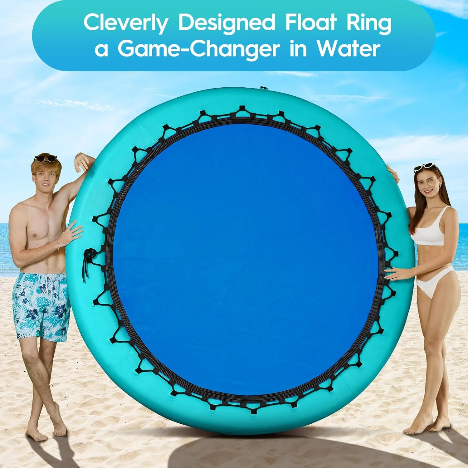 Round Floating Ring Hammock - Heavy Duty Inflatable Raft - Image 70