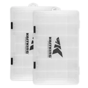 KastKing Utility Tackle Boxes | Black / 2 / 3700 (14 x 8.25 x 1.75)
