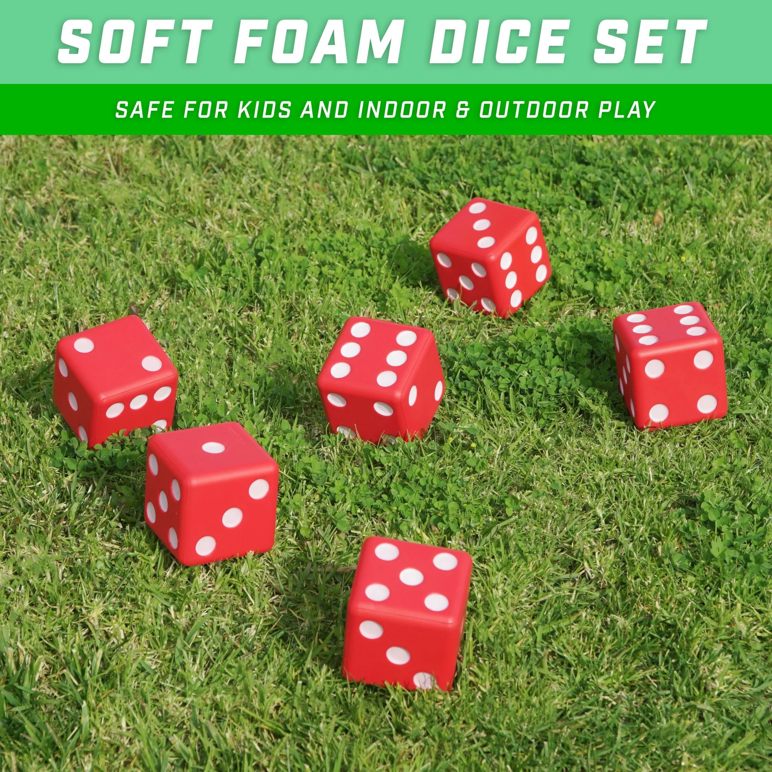 3.5" Giant Foam Playing Dice Set - Image 3