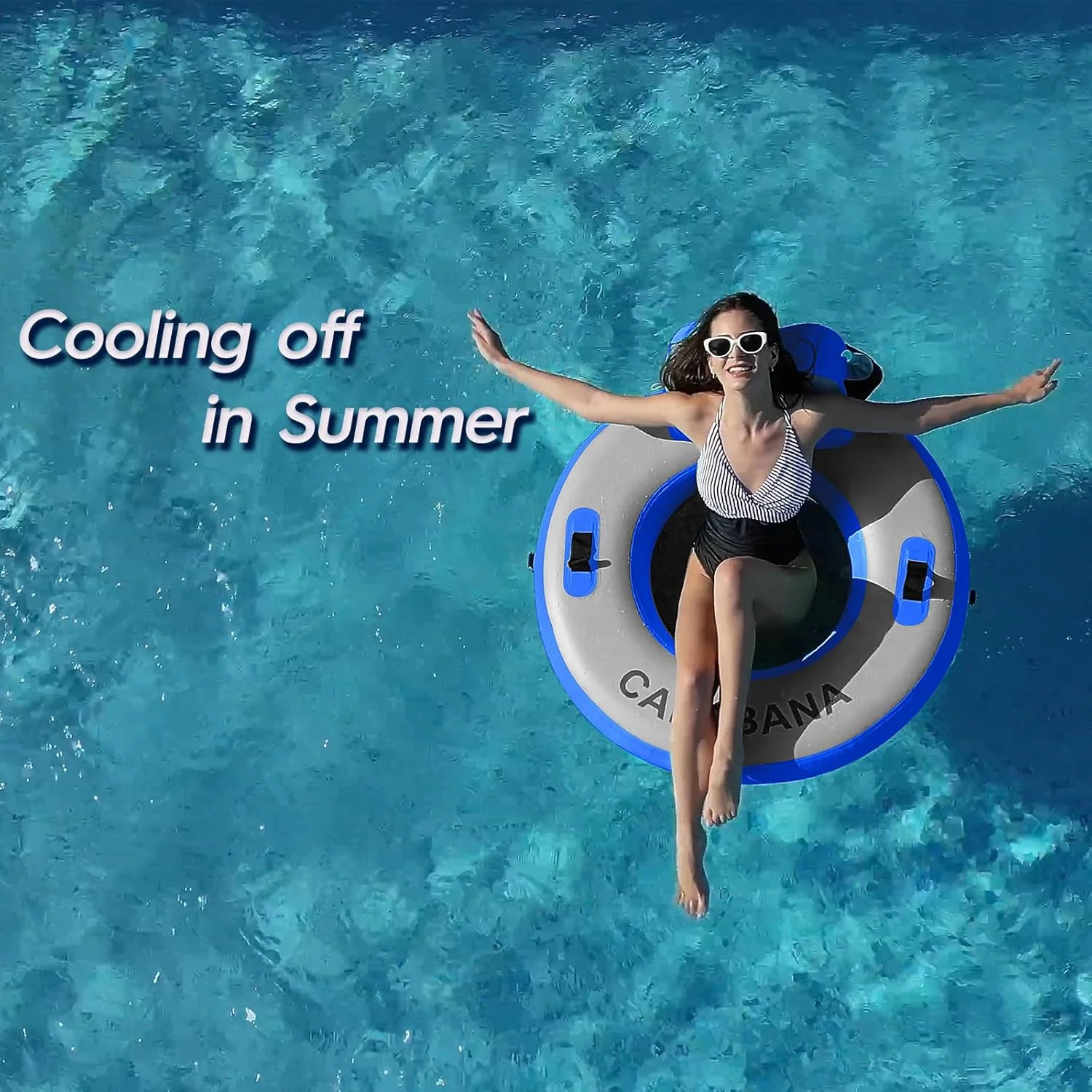 Round Floating Ring Hammock - Heavy Duty Inflatable Raft - Image 57