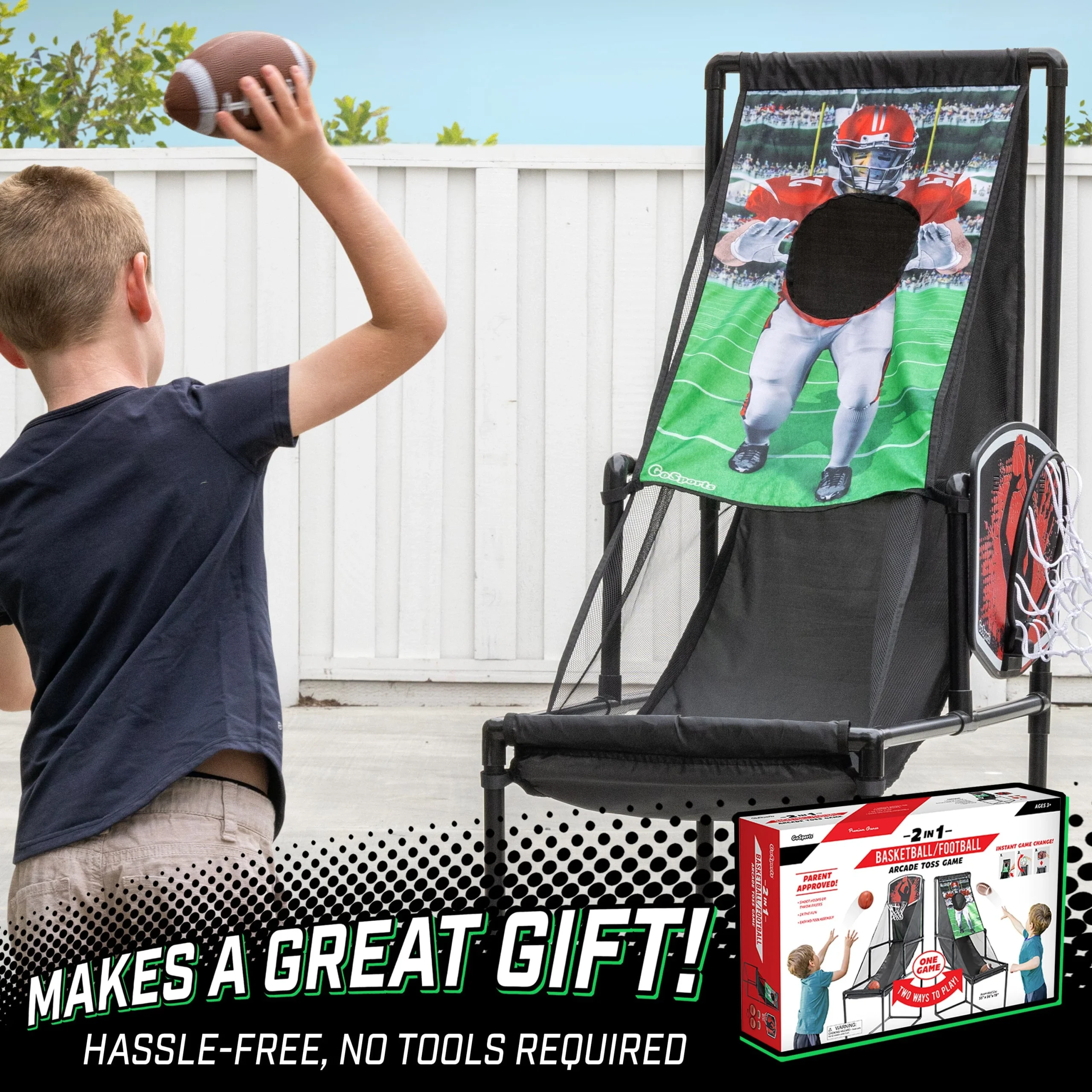 2-in-1 Basketball & Football Toss Arcade - Image 2