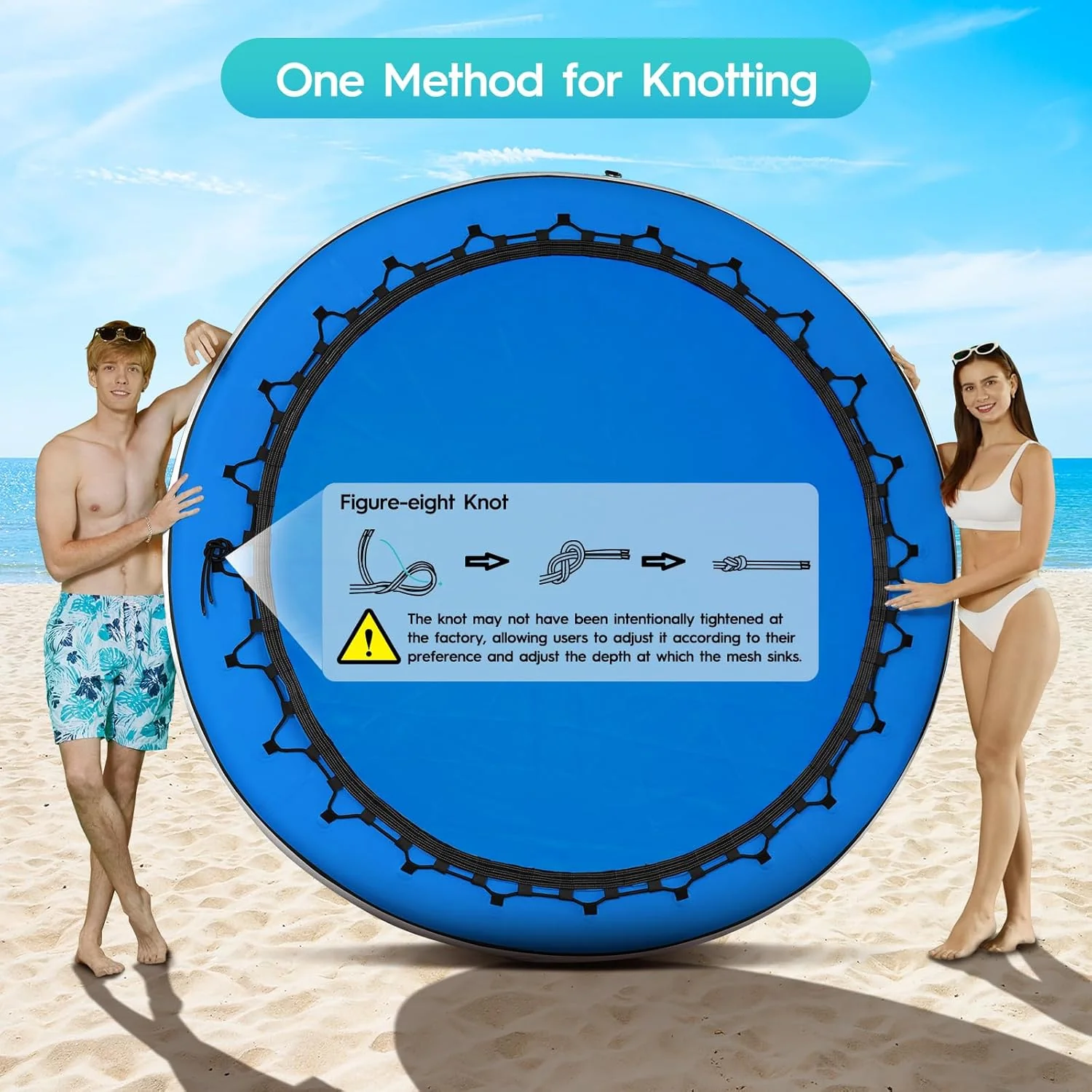 Round Floating Ring Hammock - Heavy Duty Inflatable Raft - Image 52