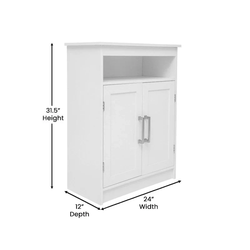Magnetic Closure Floor Cabinet Organizer with Shelves - Image 15