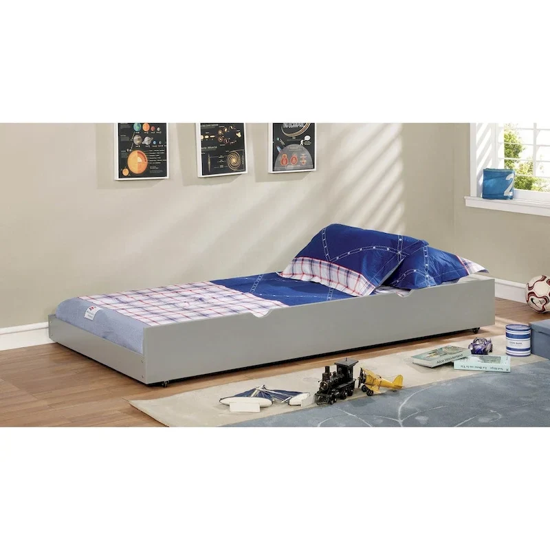 Furniture of America Pice Modern Twin Solid Wood Trundle Bed - Image 6