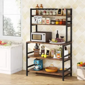 5-Tier Kitchen Baker's Rack with Storage - Microwave Oven Cart