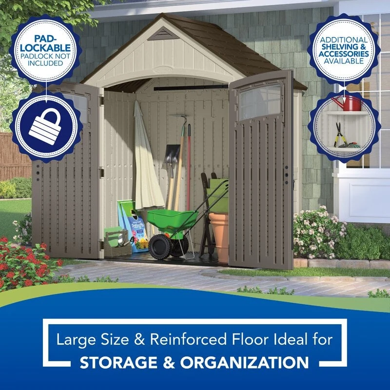 7-Ft. x 4-Ft. Plastic Storage Shed - Image 3