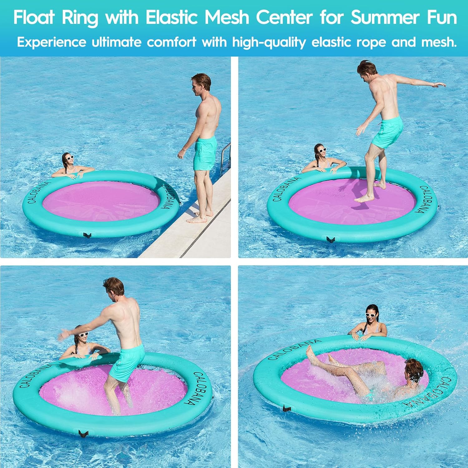 Round Floating Ring Hammock - Heavy Duty Inflatable Raft - Image 88