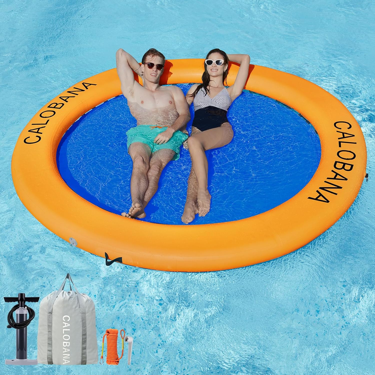Round Floating Ring Hammock - Heavy Duty Inflatable Raft - Image 19
