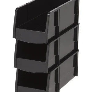 Large Bin, 8 Pack, Black