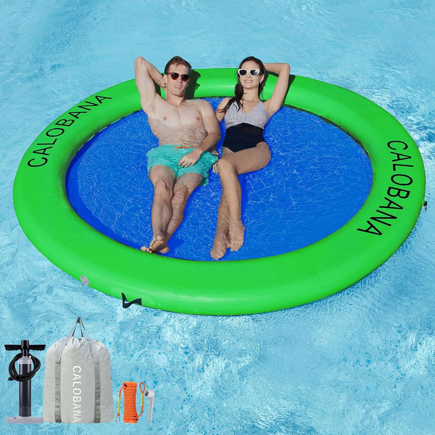 Round Floating Ring Hammock - Heavy Duty Inflatable Raft - Image 5