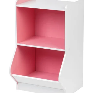 Storage and Organizer Shelf with Footboard - 2 Tier | Pink