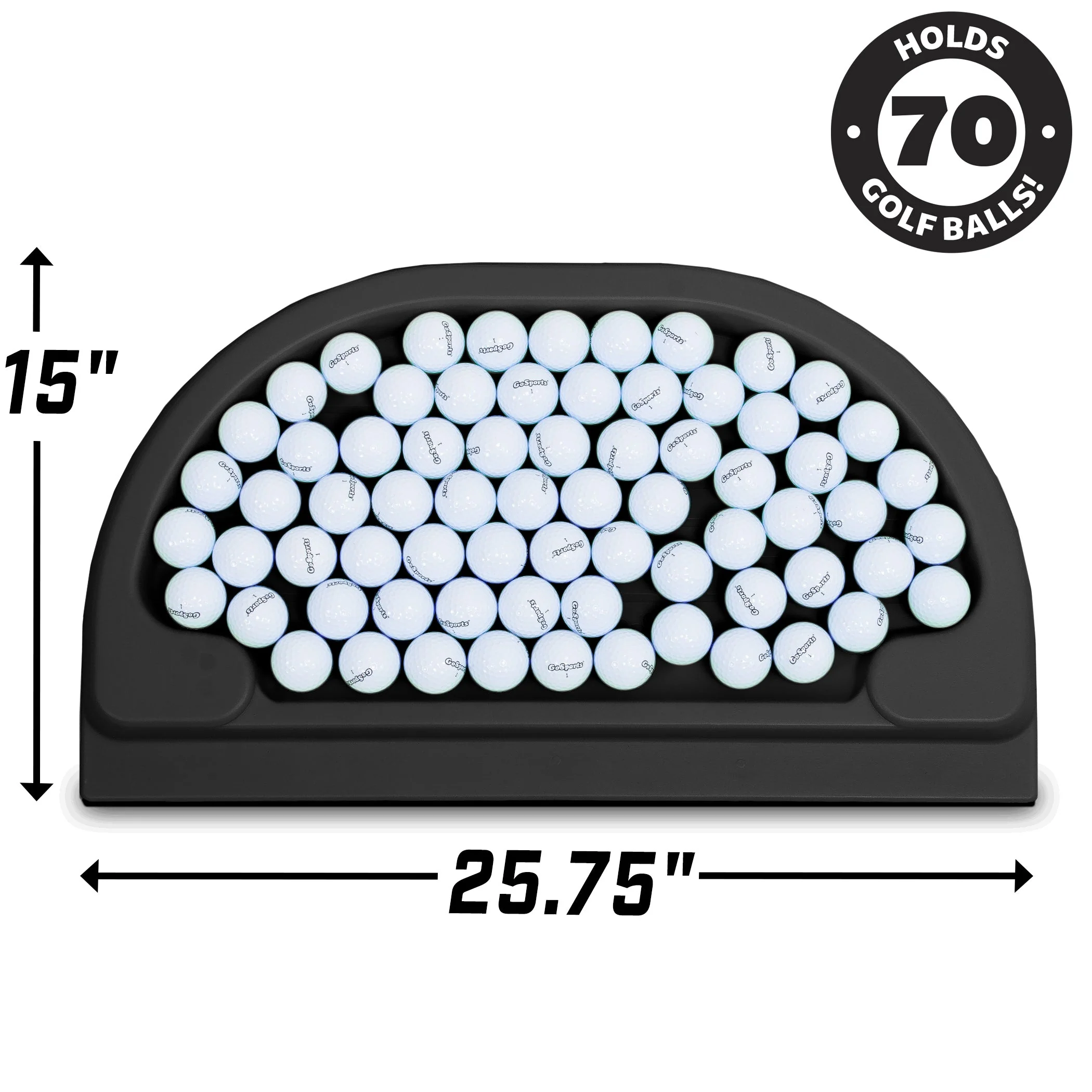 All-Weather Golf Ball Tray (70-Ball) | Black - Image 3